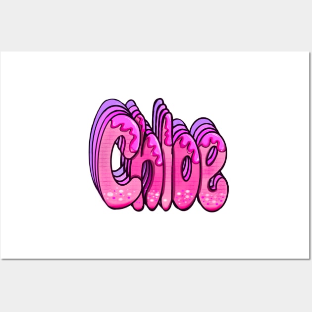 Chloe Name Wall Art by Artonmytee